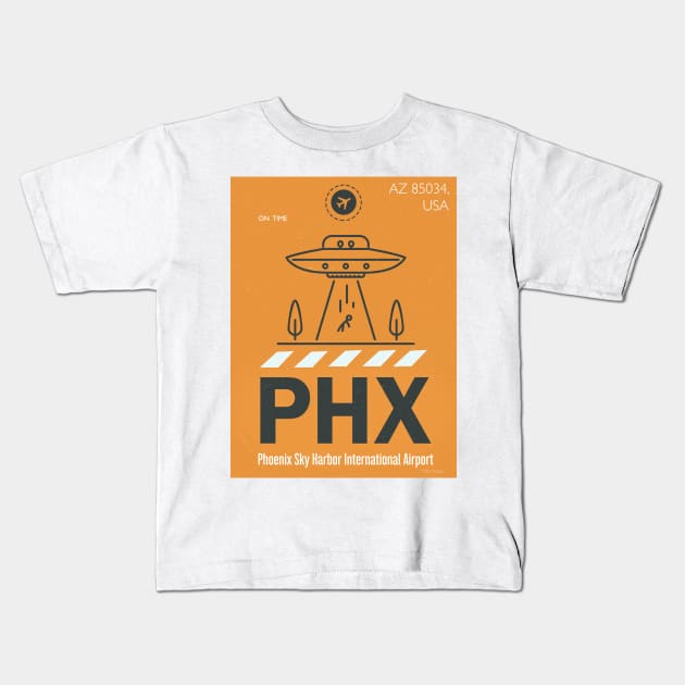 PHX Phoenix airport Kids T-Shirt by Woohoo